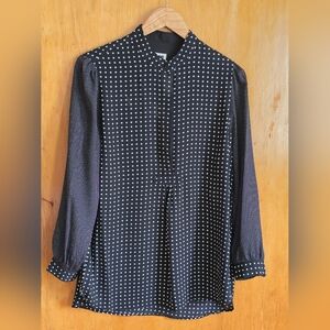 H&M Black and White Polka Dot Blouse